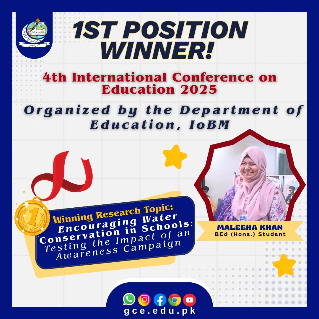 Maleeha Khan — 4th International Conference on Education 2025