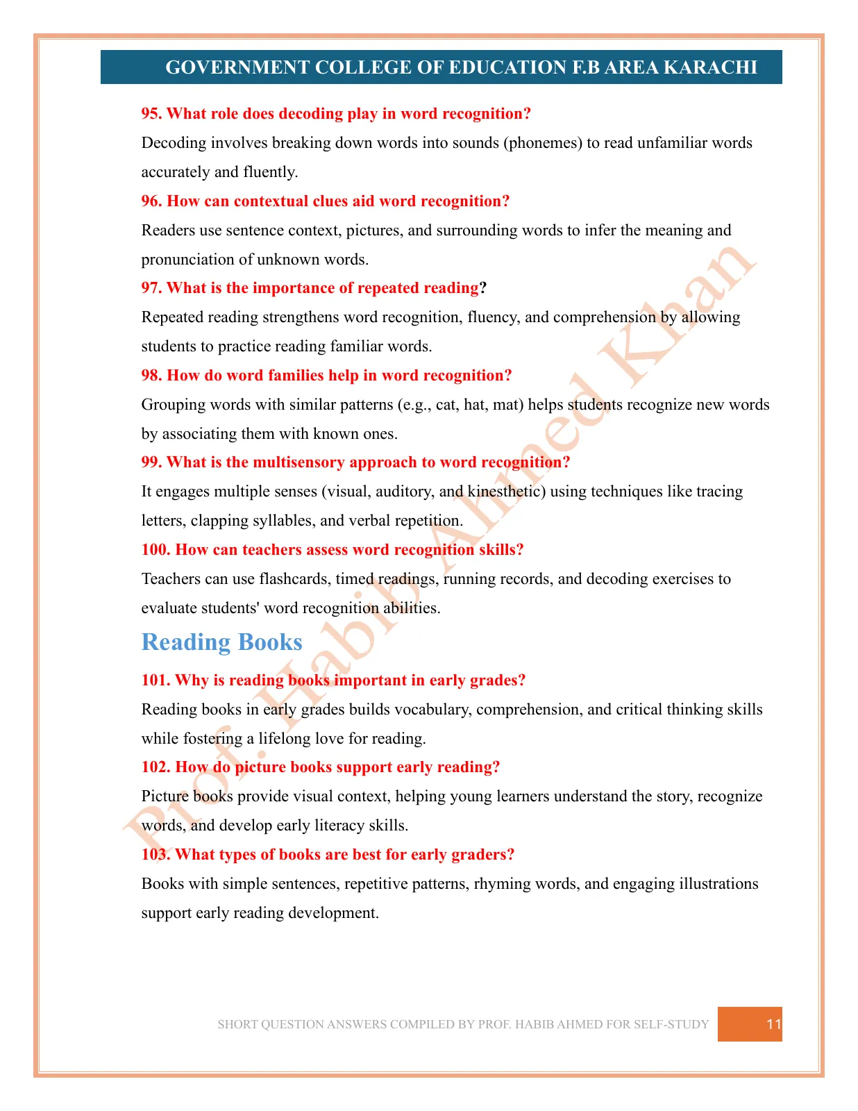 Short Question Answers, page 11