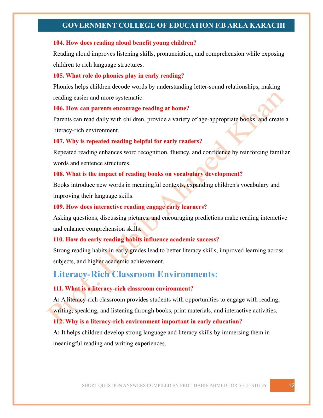 Short Question Answers, page 12