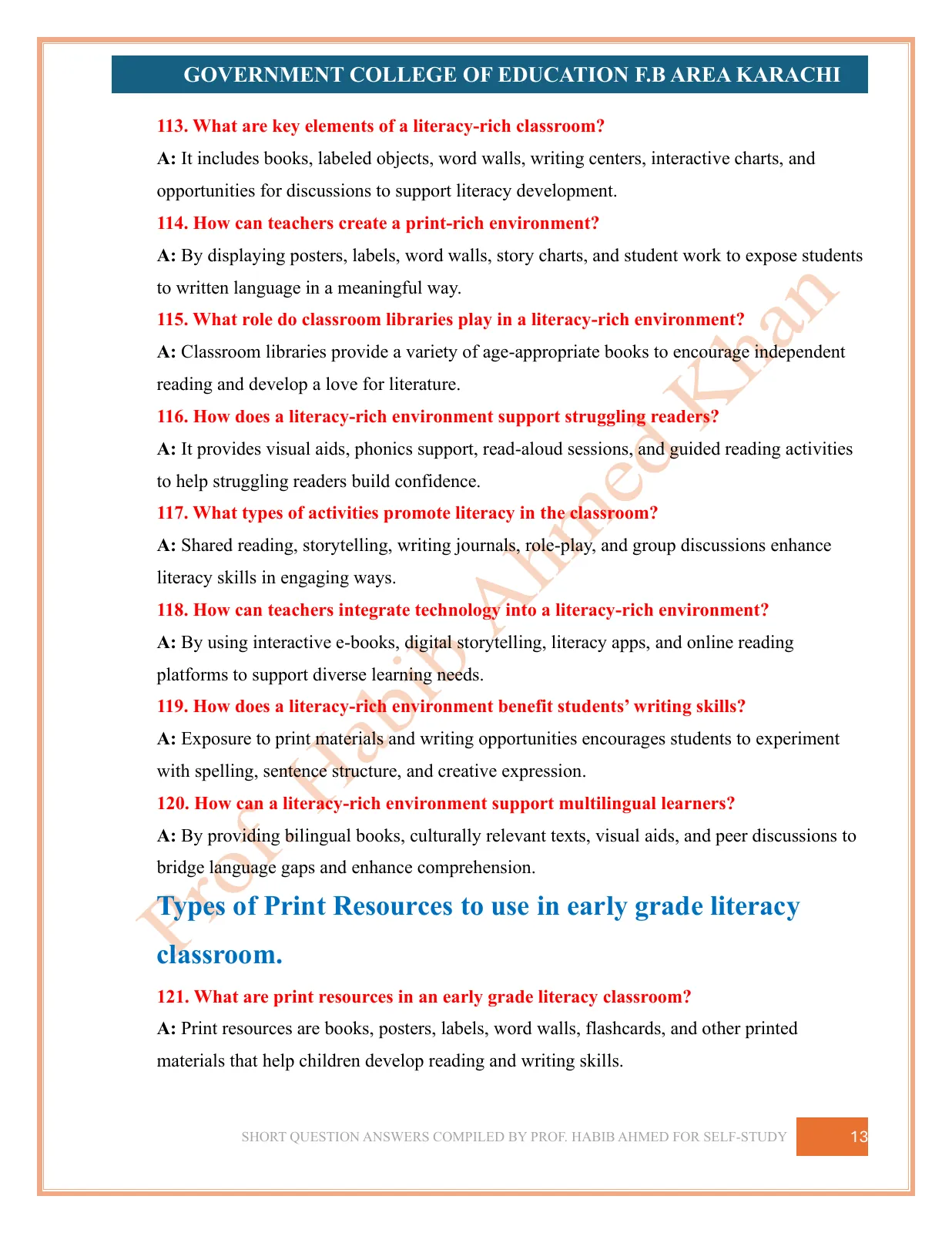 Short Question Answers, page 13