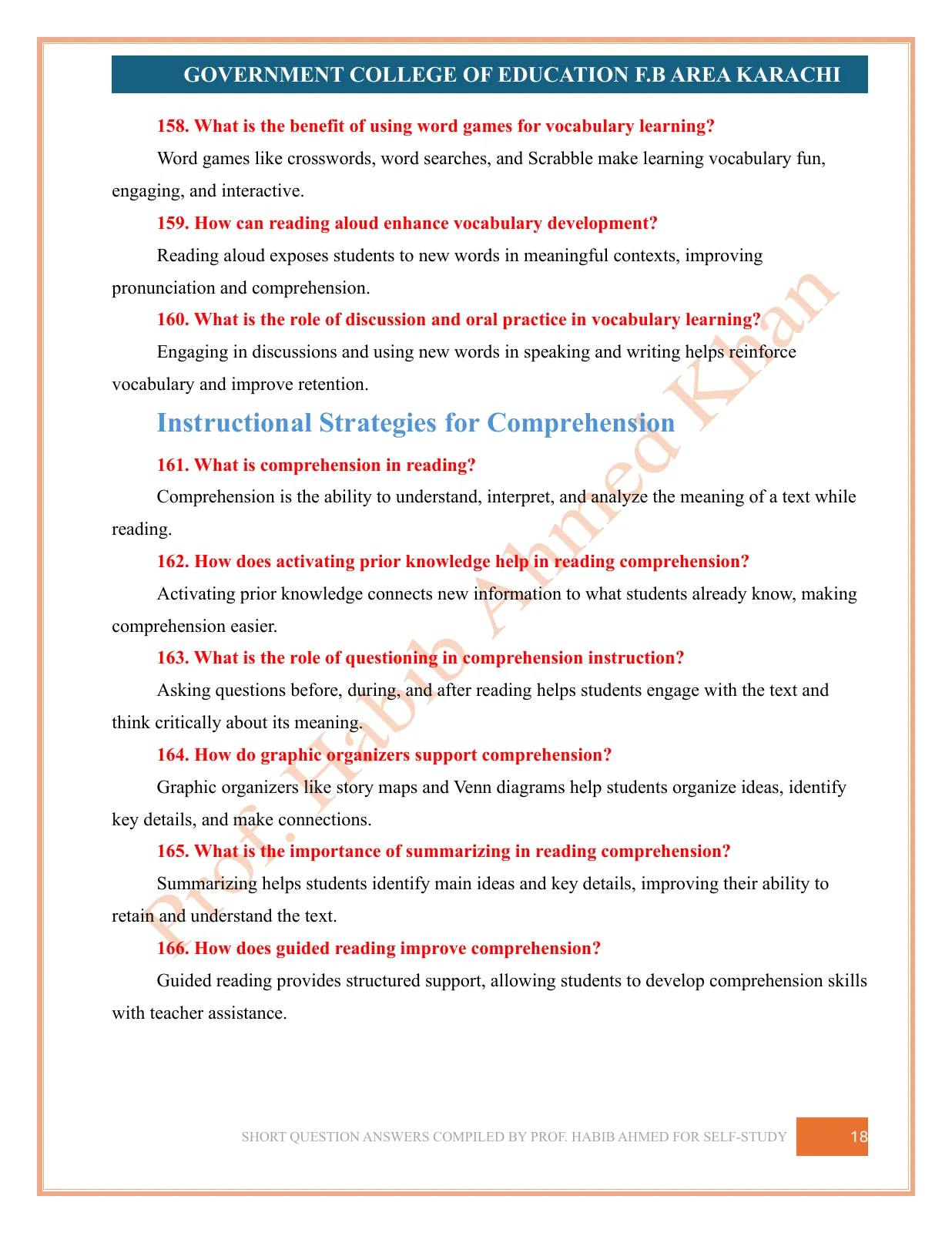 Short Question Answers, page 18