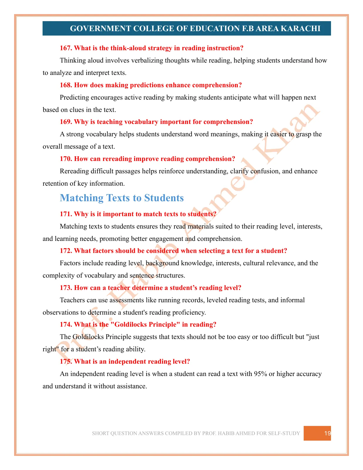 Short Question Answers, page 19