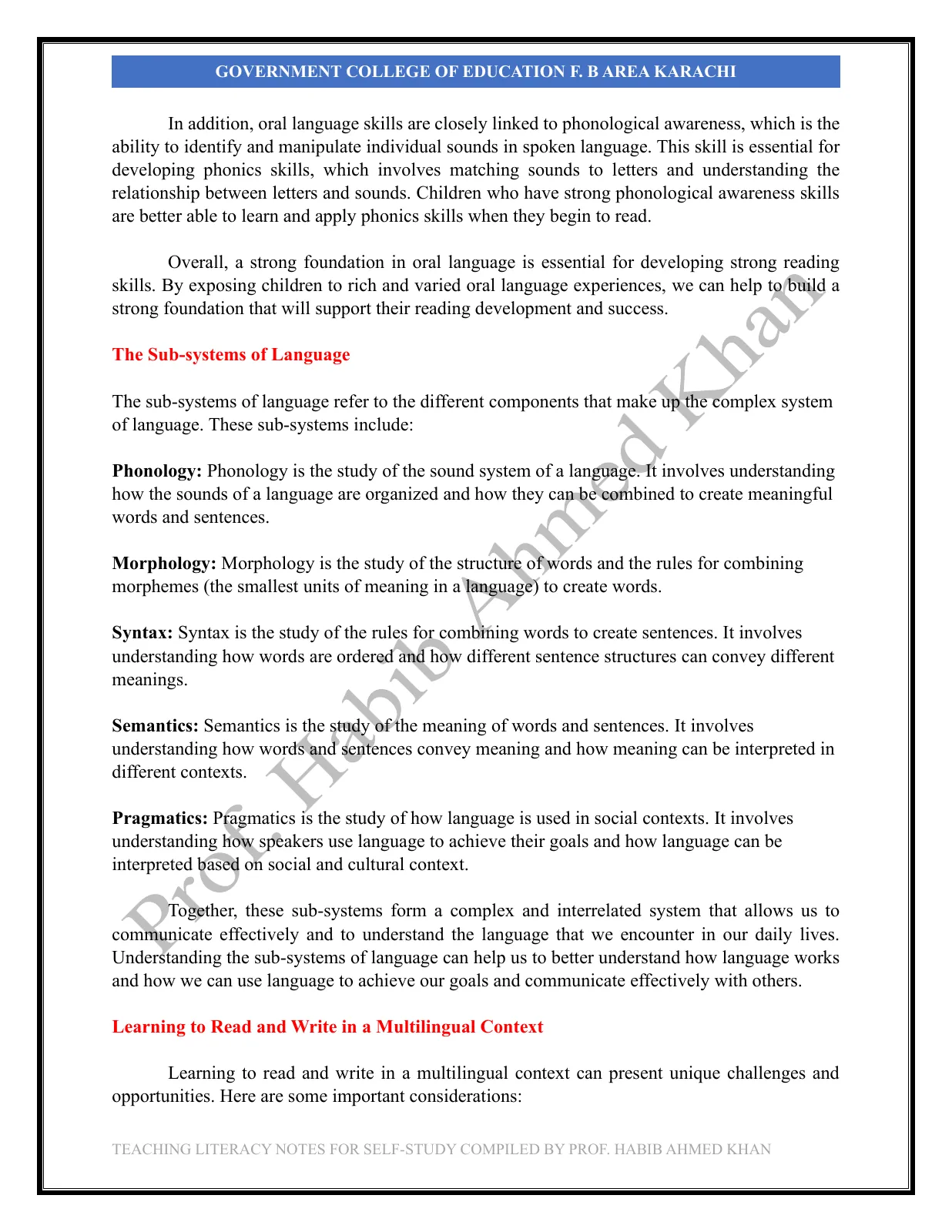 Teaching Literacy Skills, page 5