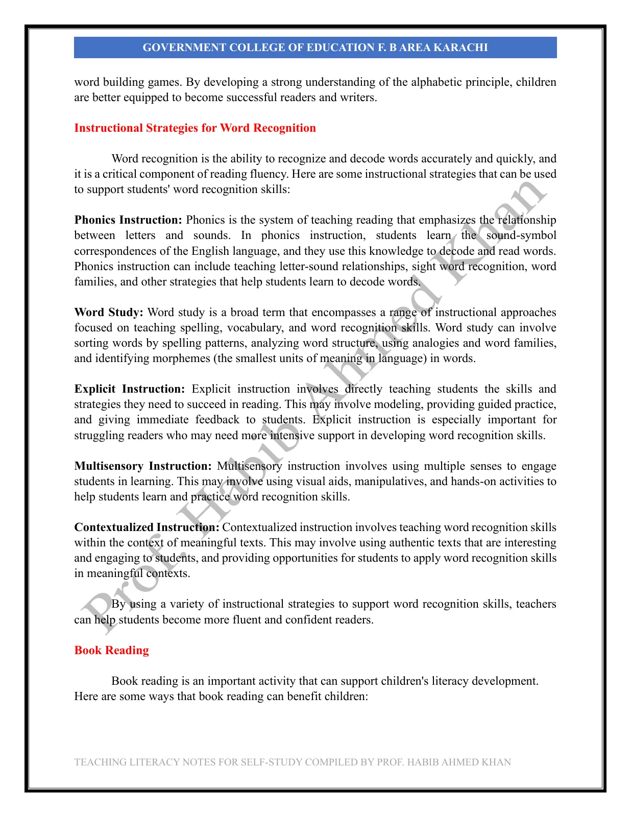 Teaching Literacy Skills, page 11
