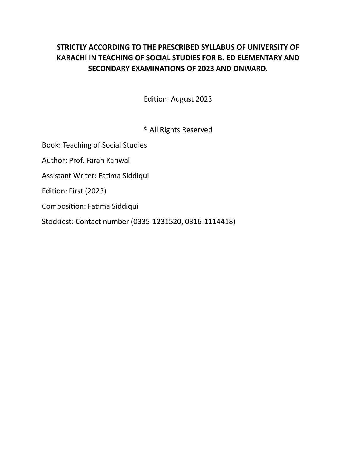 Teaching of Social Studies, page 2