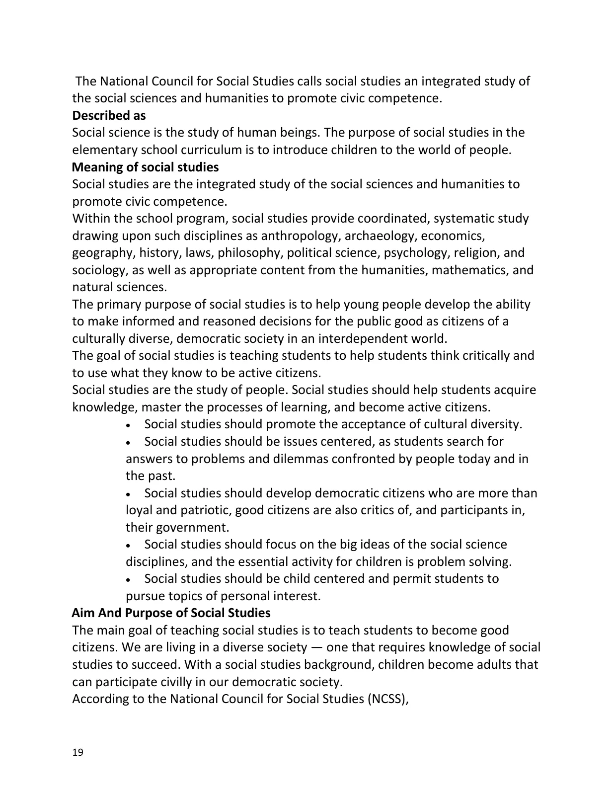 Teaching of Social Studies, page 20
